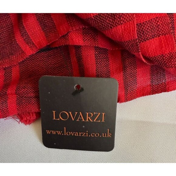 Lovarzi Shemagh Desert Scarf Unisex Red/Black Tactical OS NEW - Picture 8 of 9